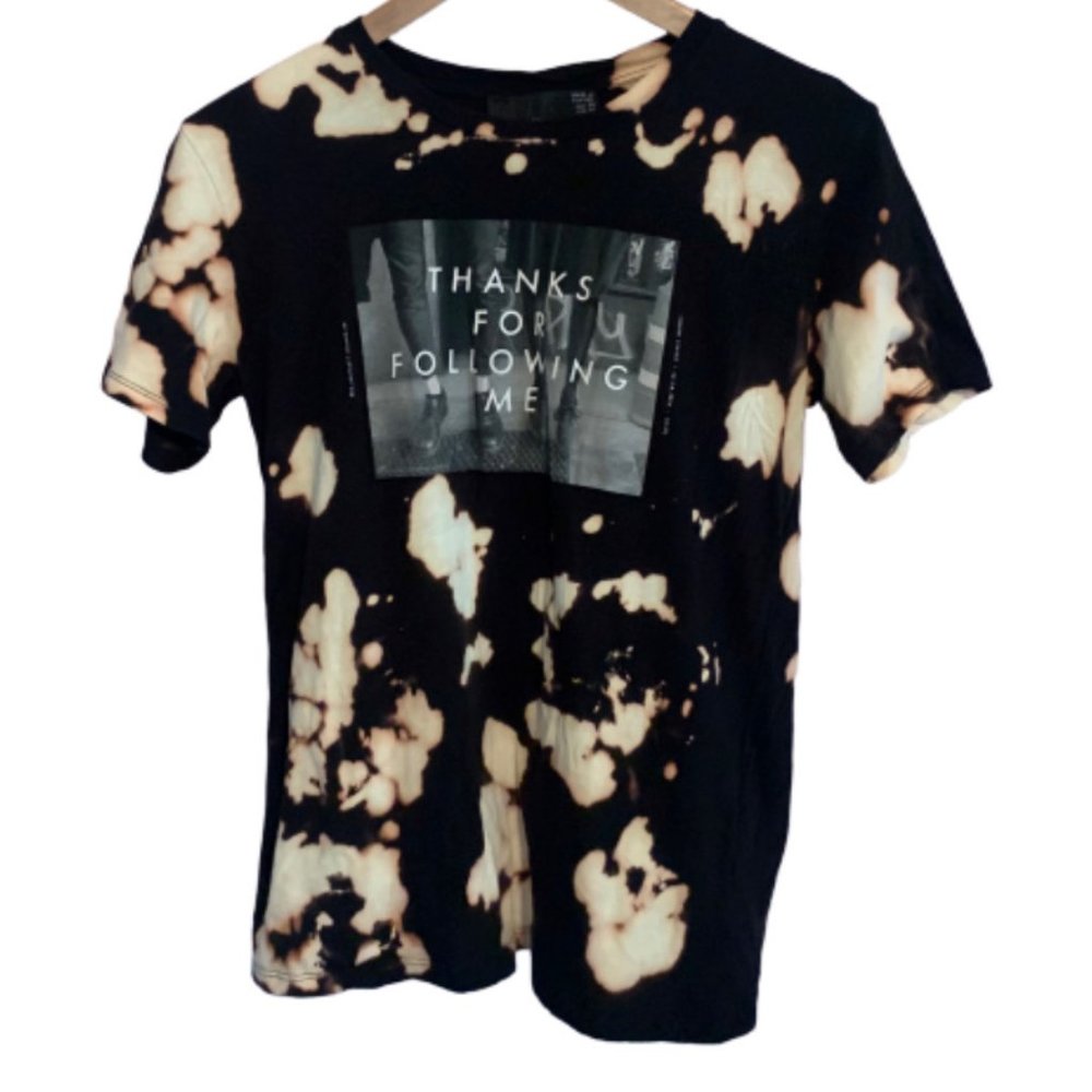 One of a kind custom hand dyed Graphic women's tee